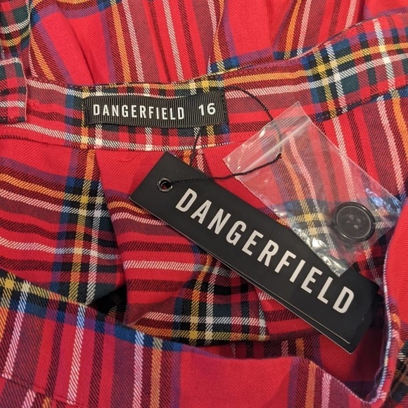 Modcloth Dangerfield red plaid school girl skirt size 16 NWT - Picture 8 of 8